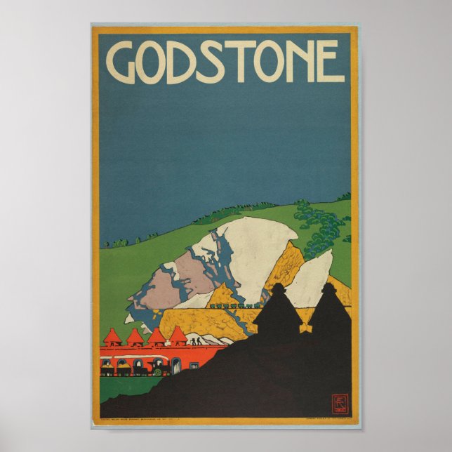 Póster Godstone, Surrey, Inglaterra Viajes Vintage (Frente)