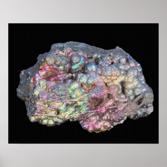 Póster Goethite Mostrando Iridescencia (Frente)