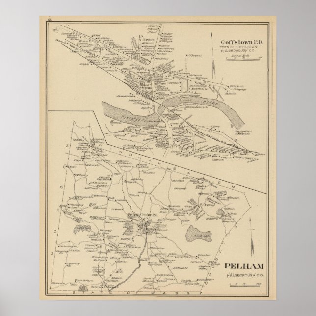 Póster Goffstown PO, Pelham (Frente)