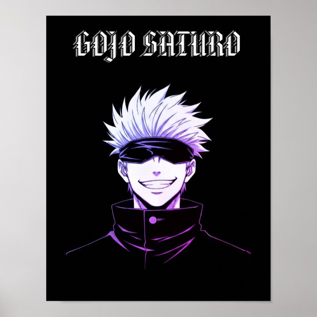 Póster Gojo Saturo Anime  (Frente)