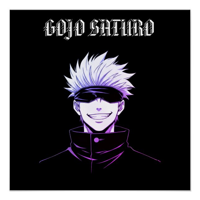 Póster Gojo Saturo Anime (Anverso)
