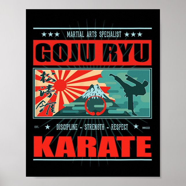 Póster Goju Ryu Karate Kanji (Frente)
