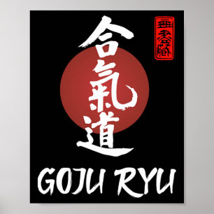 Póster Goju Ryu Karate Uniforme Goju Ryu Uniforme Calligr