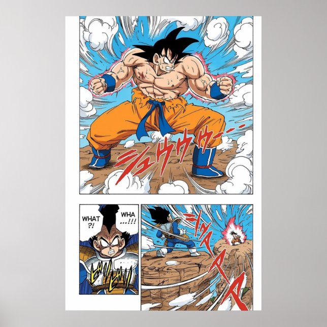 Póster Goku cargó VS Vegeta (Frente)