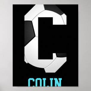Póster Gol de Campo Letra Colin Alfabeto Fútbol