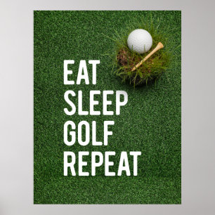 Póster Gol Funny Citas para Golfer