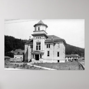 Póster Gold Beach, Oregon View of Court House Photograp