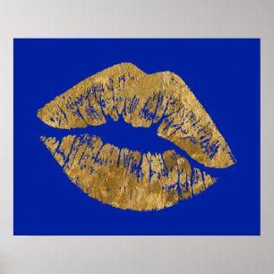Póster Gold Foil Effect Kiss Poster