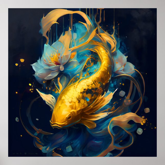 Póster Gold Koi : (Frente)