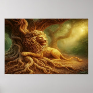 Póster Gold Lion 