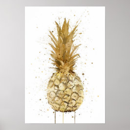Póster Gold Pineapple