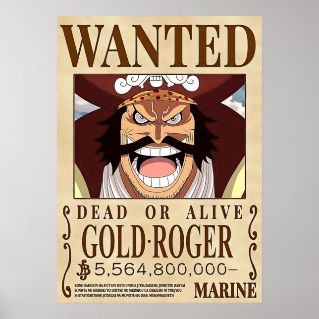 Póster GOLD ROGER Se quiere una pieza (Frente)