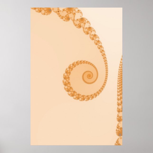 Póster Gold Simple Spiral Poster (Frente)