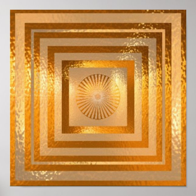 Póster GOLD Sparkle Mandala (Frente)