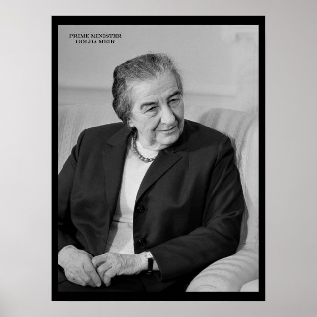 Póster Golda Meir, Primer Ministro israelí (Frente)