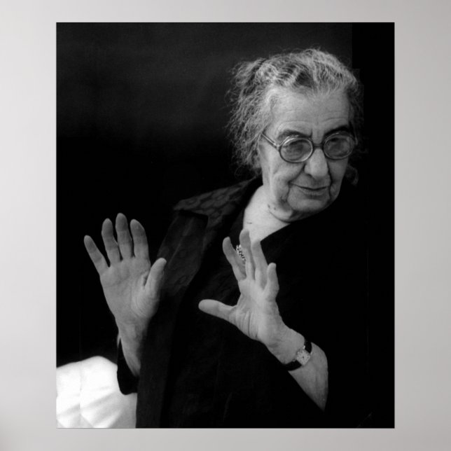 Póster Golda Meir, Primer Ministro israelí (Frente)