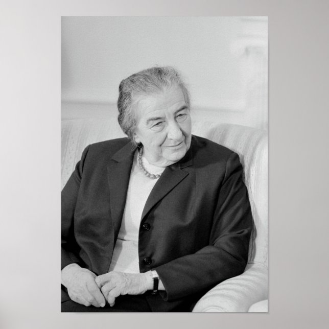 Póster Golda Meir - Primer Ministro israelí (Frente)