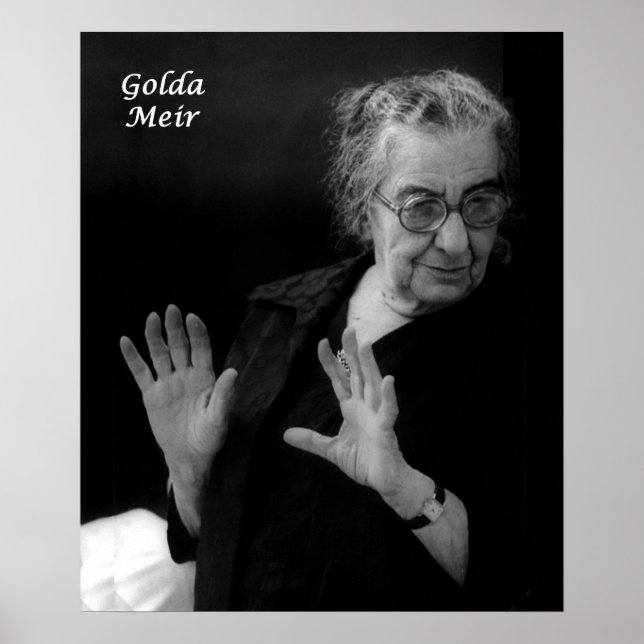 Póster Golda Meir, Primer Ministro israelí (Frente)