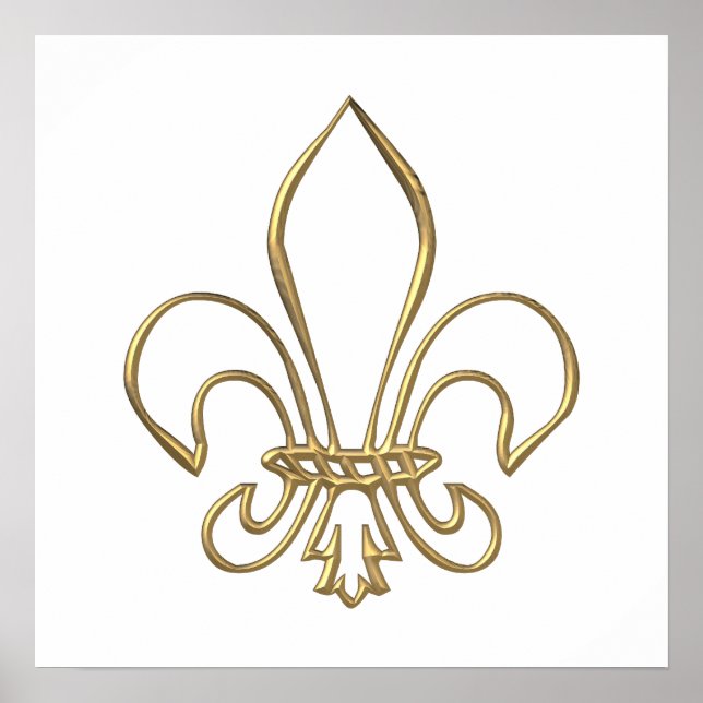 Póster Golden "3-D" Fleur-de-lis (Frente)