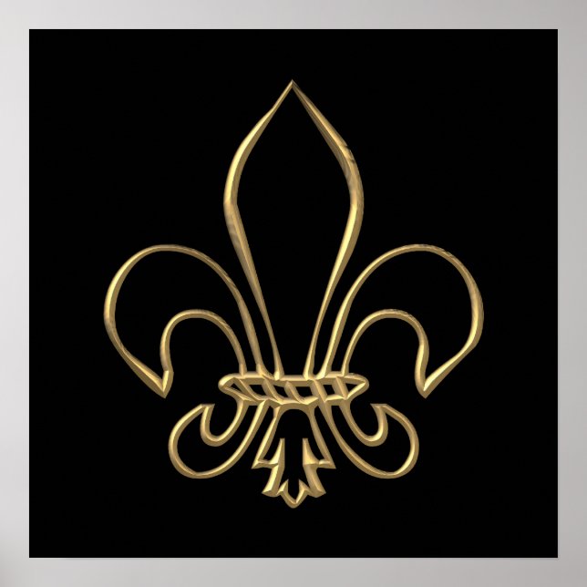 Póster Golden "3-D" Fleur-de-lis (Frente)