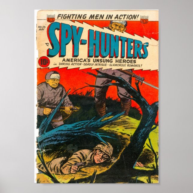 Póster Golden Age Comic Art - Spy-Hunters (Frente)