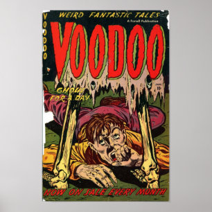 Póster Golden Age Comic Art - Voodoo