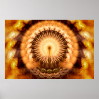 Póster Golden Amber Divine Emanation Mandala