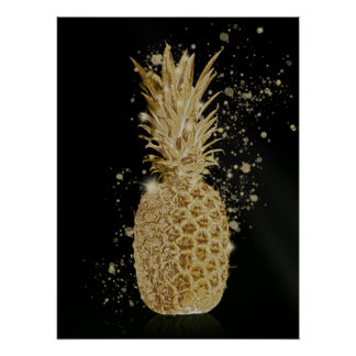 Póster Golden Ananas