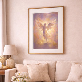 Póster Golden Angel Ethereal Spiritual Wall Art Poster