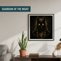 Golden Anubis Poster egipcio