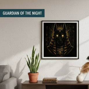 Póster Golden Anubis Poster egipcio