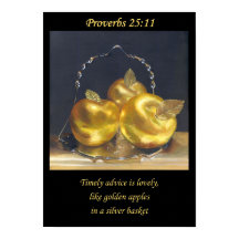 Golden Apples. Christian poster A3