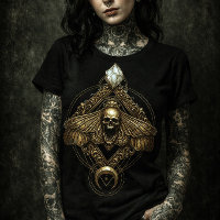 Golden Death Head Moth Skull | Mystical Insect