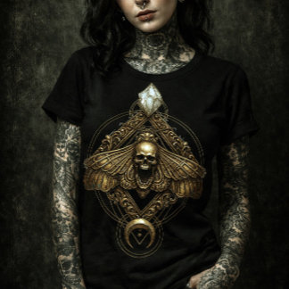 Póster Golden Death Head Moth Skull | Mystical Insect