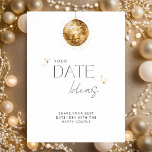 Póster Golden Disco Retro Bridal Shower Date Idea