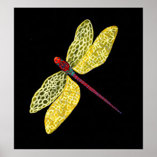 Póster Golden Dragonfly