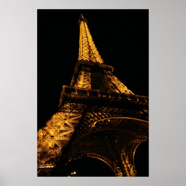 Póster Golden Eiffel Tower poster (Frente)