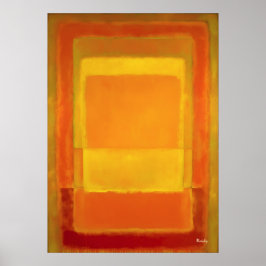 Póster Golden Ember Color Field Abstract Modern Art