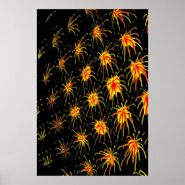Póster Golden Fireburst Poster