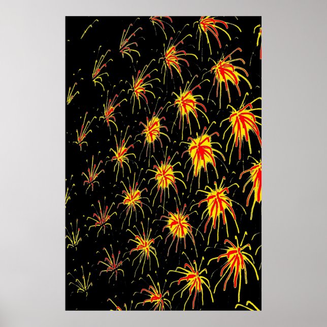 Póster Golden Fireburst Poster (Frente)