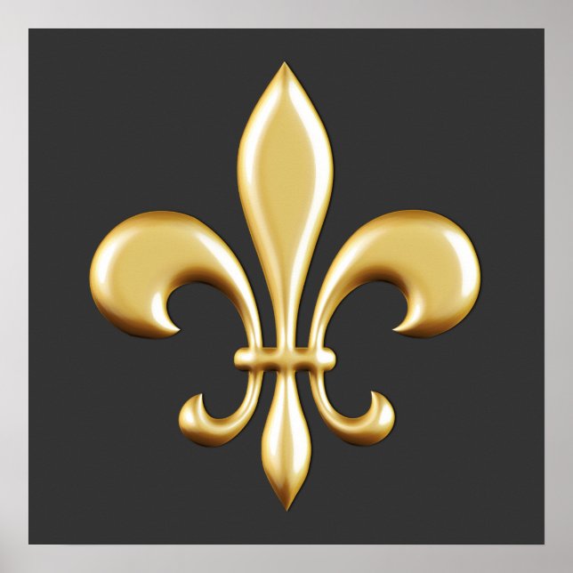 Póster Golden Fleur De Lis (Frente)
