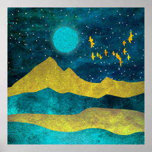 Póster Golden Flock