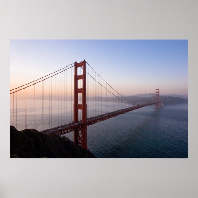 Póster Golden Gate Bridge en Sunrise print/poster (Frente)