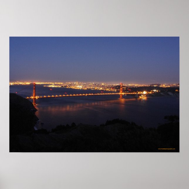 Póster Golden Gate Bridge,  San Francisco, California (Frente)