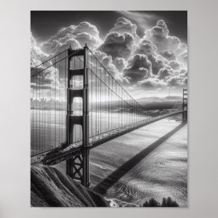 Póster Golden Gate Bridge San Francisco Travel Art Poster
