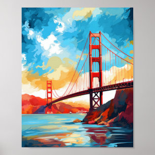 Póster Golden Gate Bridge San Francisco USA