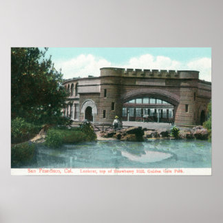Póster Golden Gate Park Strawberry Hill Lookout View