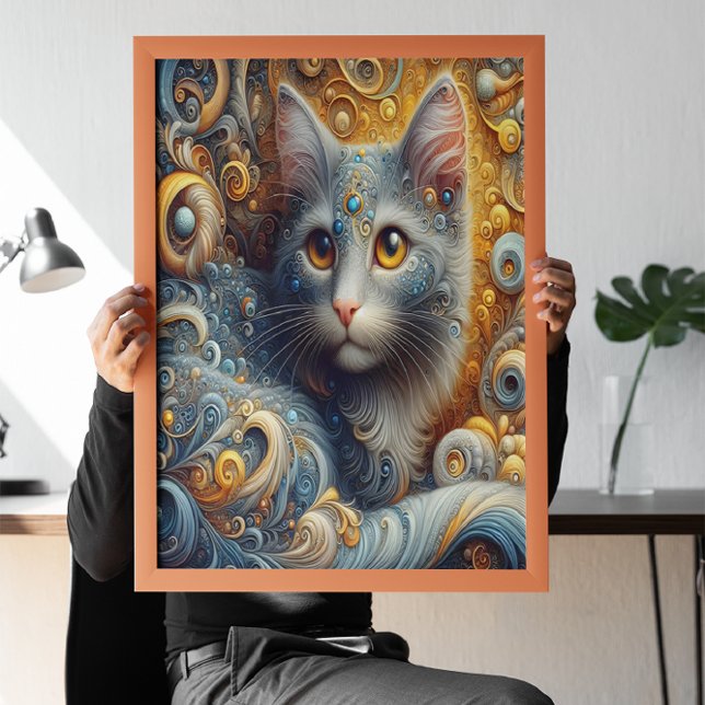 Póster Golden Gaze: Retrato felino en ojos amarillos (Subido por el creador)
