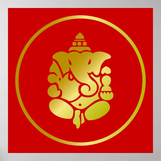 Póster Golden God Ganesha (Frente)
