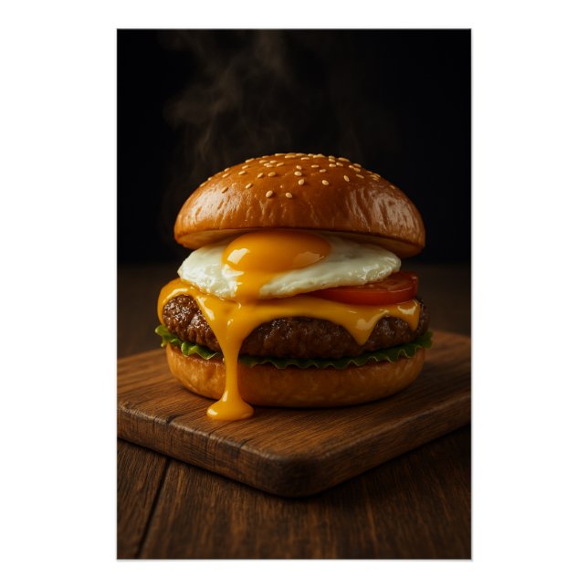 Póster Golden Harmony – The Perfect Gourmet Cheeseburger (Anverso)